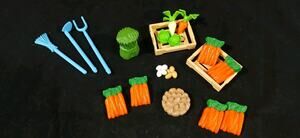 Playmobil Garden Vegetables Farm Gardening Carrots Radish Eggs Tools